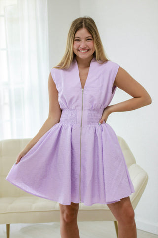 Textured in Love Lilac Dress