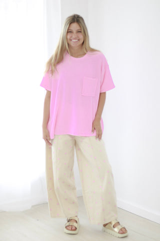 Polka Dot Party Pants in Cream/Light Pink