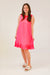 The Right Moment Hot Pink Ruffle Bottom Dress
