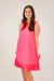 The Right Moment Hot Pink Ruffle Bottom Dress