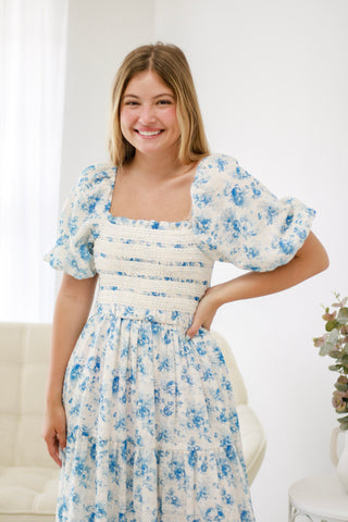 Princess in Blue Fairytale Dress