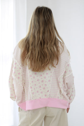 Forever & Ever Pink Floral Pullover