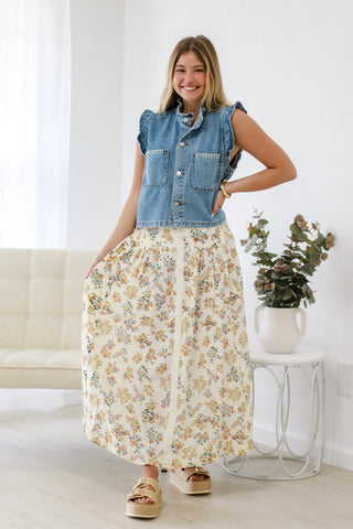Wildflower Gauze Maxi Skirt