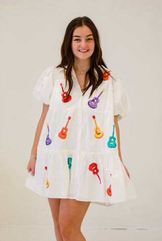 Play Me a Song Sequins Guitar Dress