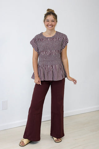 Serious About This Gingham Top