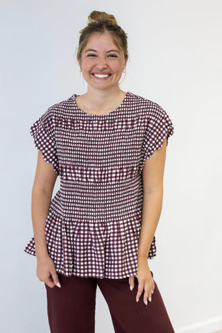 Serious About This Gingham Top