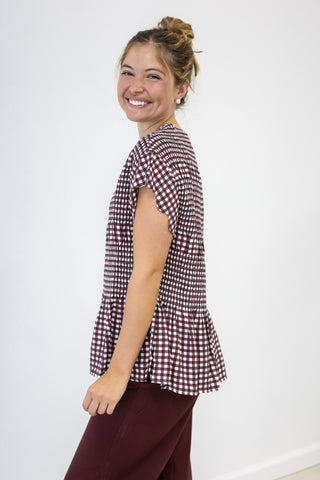 Serious About This Gingham Top
