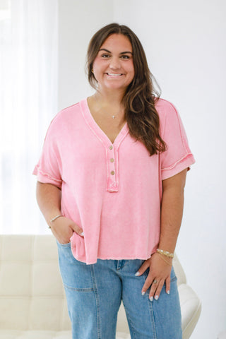 Longing for Spring Coral Top