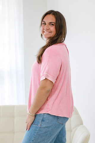 Longing for Spring Coral Top