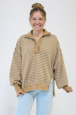 A Forever Feeling Striped Pullover