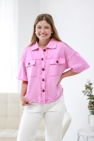 Bay Breeze Top in Bubblegum Pink