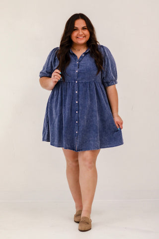 The Stunner Dress in Blue