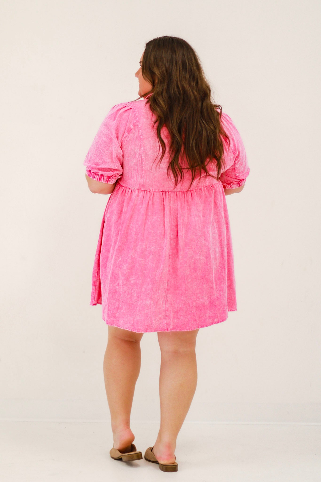 The Stunner Dress in Hot Pink