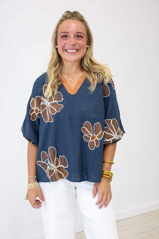 More to Love Floral Blouse
