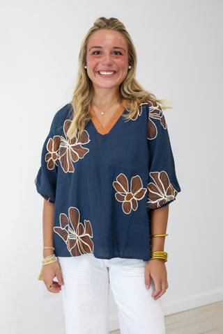 More to Love Floral Blouse