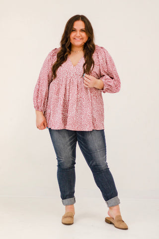 Spotted by You Mauve Blouse