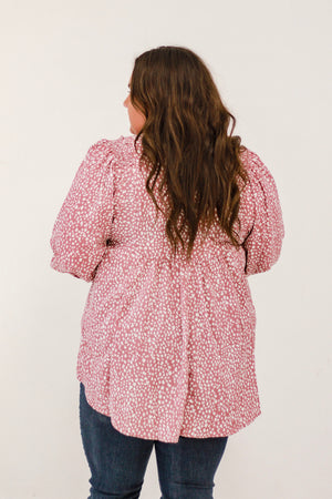 Spotted by You Mauve Blouse