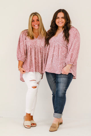 Spotted by You Mauve Blouse