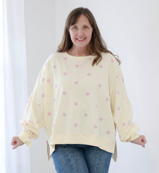 Love That for You Pink Polka Dot Pullover