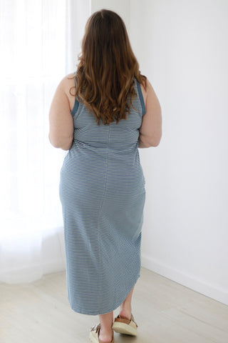 Gone Stripey Navy Dress