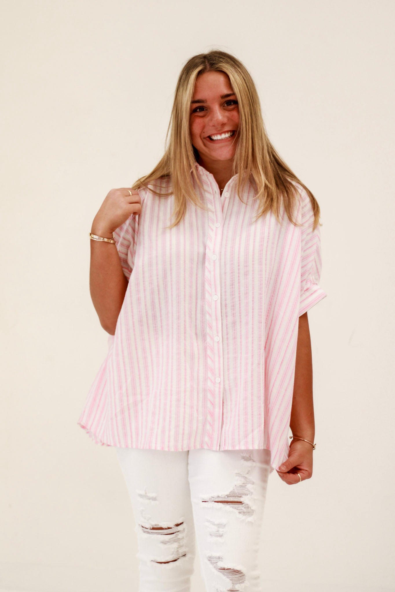 Must Be Fate Striped Blouse