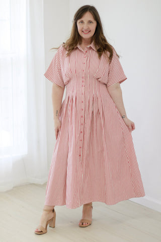 City Lights Midi Dress in Red