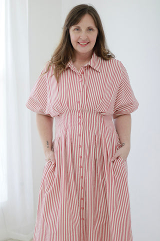 City Lights Midi Dress in Red