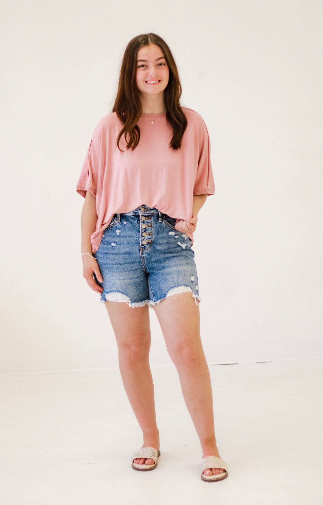 Soft as Butter Top in Faded Coral