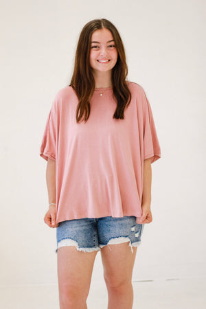 Soft as Butter Top in Faded Coral
