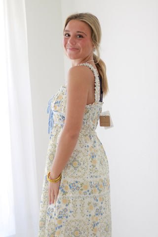 Relaxing at the Resort Floral Midi Dress