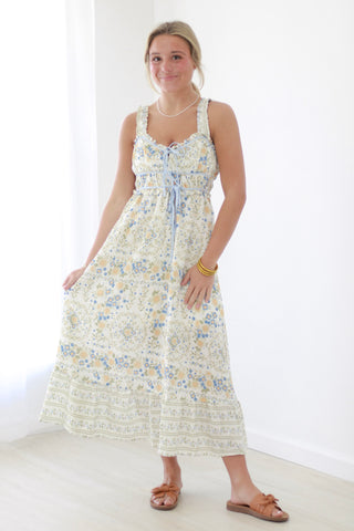Relaxing at the Resort Floral Midi Dress