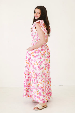 Sunday Brunch Floral Midi Dress