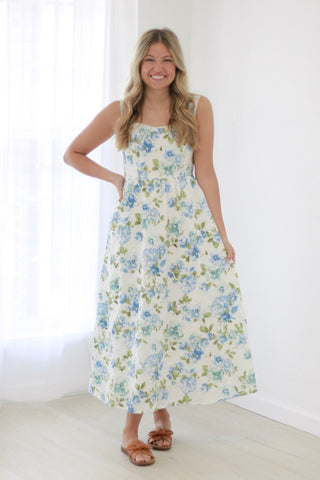 Garden Tea Floral Midi Dress