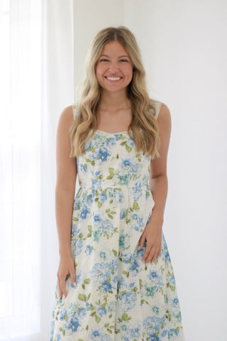 Garden Tea Floral Midi Dress