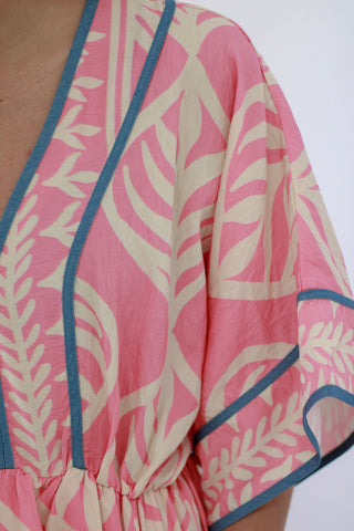 A Floral Affair Midi Dress in Peony Pink