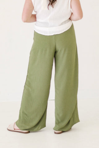 Beach Bonfire Olive Drawstring Pants