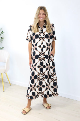 Promise Me Floral Dress in Black