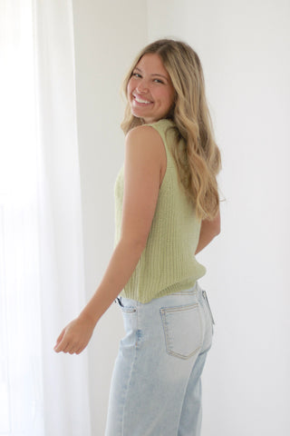 Field of Dreams Sweater Vest in Olive