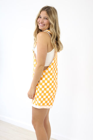 At the Stadium Check Print Overalls