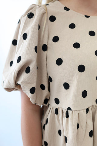 On the Go Polka Dot Blouse