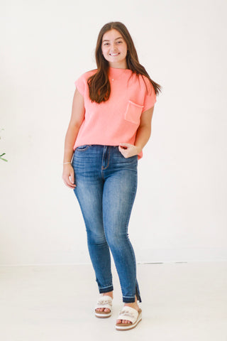 Higher Love Mock Neck Top in Desert Flower