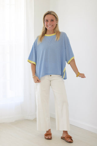 Blue Skies Striped Top