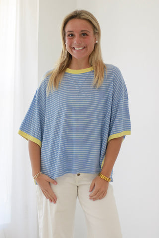 Blue Skies Striped Top