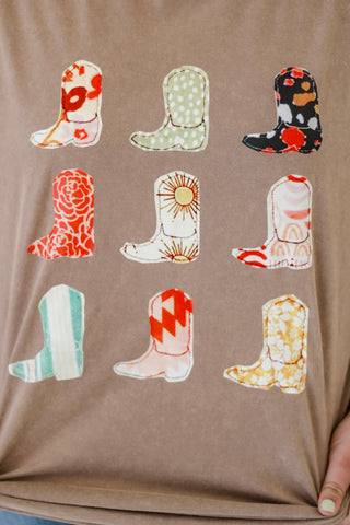 Better in Boots Patchwork Top