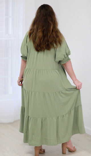 Past, Present & Future Midi Dress in Sage