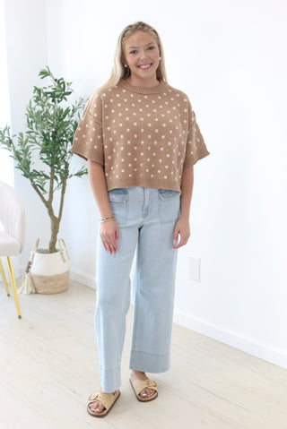 Love, Me Polka Dot Sweater