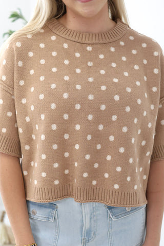 Love, Me Polka Dot Sweater