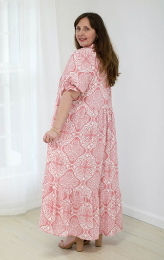 Pleased in Pink Midi Dress