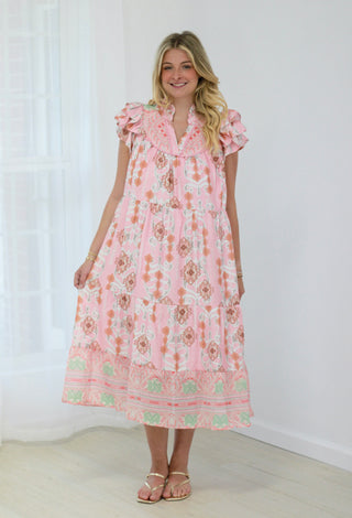 Feeling Perfect Midi Dress in Pink