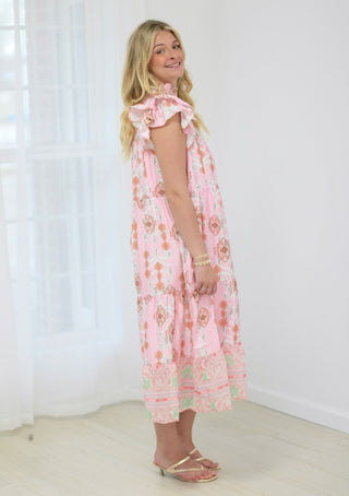 Feeling Perfect Midi Dress in Pink